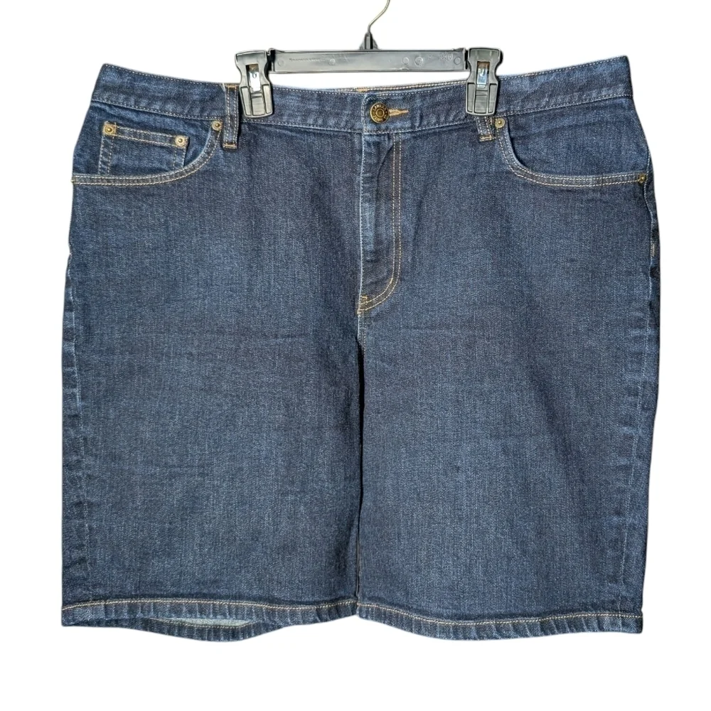 Lauren Ralph Lauren Women's 12 Blue Jean Denim Shorts Like New Zipper Button